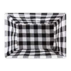 Design Imports Set Of 5 Vintage Gray Chicken Wire Check Liner Baskets Black/White