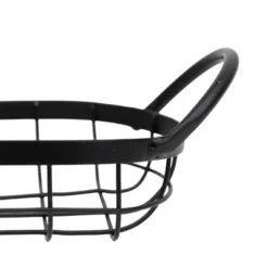 Oblong Black Metal Basket - Foreside Home & Garden -Baxton Studio Store GUEST 4d31d26d 09c8 4251 ba01 4827e5c85c2c