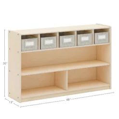 Guidecraft EdQ Shelves And 5 Bin Storage Unit - 30" 9 Guidecraft EdQ Shelves And 5 Bin Storage Unit - 30" -Baxton Studio Store GUEST 4da5b0b6 8d0e 40db 8110 2721886e80e0
