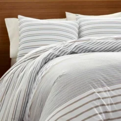 Eddie Bauer - Cooper Stripe Reversible Duvet Cover & Sham Set Beige -Baxton Studio Store GUEST 4f48544b 1cbc 44d0 8d27 6ac87620f35a
