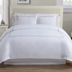 2pk Microfiber Baratta Embroidery Stitched Sham - Luxury Hotel -Baxton Studio Store GUEST 4f9312a4 411c 4f72 a188 0244398817e6