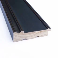 44" X 32" Non-Beveled Mezzanine Wood Bathroom Wall Mirror Espresso Brown - Amanti Art