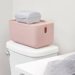 Cade Lidded Storage Bin Blush - IDESIGN -Baxton Studio Store GUEST 53c1b347 c4cc 48dd acdf 9e8788e9f6a2