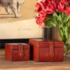 Park Hill Collection Leather Valet Storage Boxes 1 Park Hill Collection Leather Valet Storage Boxes -Baxton Studio Store GUEST 547ba4b3 d42a 4831 8e11 902de69f4be4