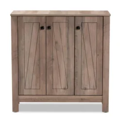 Derek Finished Wood 3 Door Shoe Cabinet Oak - Baxton Studio -Baxton Studio Store GUEST 54d06a71 f01c 4008 b9c2 674280290420