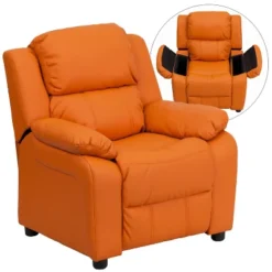 Flash Furniture Deluxe Padded Contemporary Kids Recliner With Storage Arms -Baxton Studio Store GUEST 55e5b392 8d89 4461 86f2 a21a99fc35b7