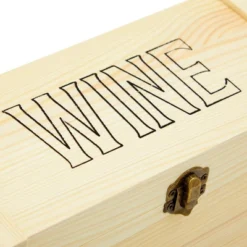 Bright Creations Wood Single Bottle Wine Gift Box, Pinewood Wooden Wine Crate Storage Case With Clasp For Birthday, Wedding, Housewarming -Baxton Studio Store GUEST 570aa7ad 17f5 471d 9a32 2f1d06001b85