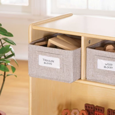 Guidecraft EdQ Shelves And 5 Bin Storage Unit - 30" 4 Guidecraft EdQ Shelves And 5 Bin Storage Unit - 30" - Image 2