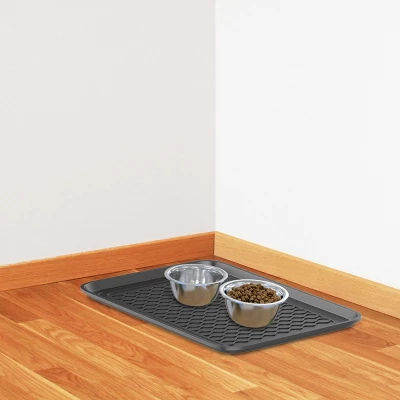 Fleming Supply All-Weather Plastic Indoor/Outdoor Boot Tray Set - 2 Pcs, Dark Gray 8 Fleming Supply All-Weather Plastic Indoor/Outdoor Boot Tray Set - 2 Pcs, Dark Gray - Image 6