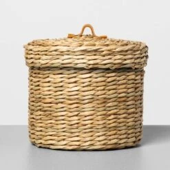 Woven Bath Storage Canister Beige - Hearth & Hand™ With Magnolia -Baxton Studio Store GUEST 587edaef cf59 4ead 8ace 96b1d31b34d2