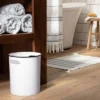 Metal Bath Wastebasket White/Black - Hearth & Hand™ With Magnolia -Baxton Studio Store GUEST 5ab9d122 51d3 4101 8d7f 349186fa4981
