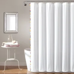 72"x72" Kids' Pom Pom Shower Curtain - Lush Décor -Baxton Studio Store GUEST 5af1f89d a61e 440f a2d5 4b9f03d18a1a