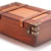 Brynnberg 13"x8,3"x4,3" Wooden Pirate Flap Closure Treasure Chest - Lockable