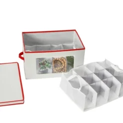 Household Essentials Ornament Storage Chest With 24 Pockets Green 22 Household Essentials Ornament Storage Chest With 24 Pockets Green -Baxton Studio Store GUEST 5c22082b 1f45 4d7c b1da 51f7f888e649