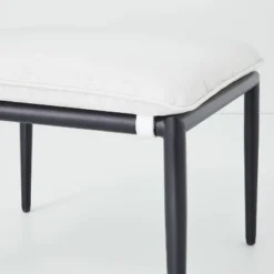 Cushioned Metal Outdoor Ottoman - Cream/Black - Hearth & Hand™ With Magnolia -Baxton Studio Store GUEST 5c223bc4 7f86 45fd ba7e 832e53ba3c53