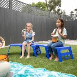 ECR4Kids Linking Stools, Children's Stackable Seat, Portable Floor Table, 4-Piece -Baxton Studio Store GUEST 5c41efeb fb65 4e66 862e 6143caeae0c8