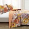 Lush Décor 3pc Bohemian Flower Reversible Oversized Cotton Quilt Set Orange/Lilac 2 Lush Décor 3pc Bohemian Flower Reversible Oversized Cotton Quilt Set Orange/Lilac -Baxton Studio Store GUEST 5ca60c70 7964 4655 bb0a 88ed802ed9b8