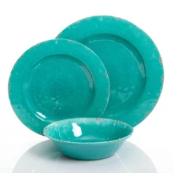 Gibson Studio California Mauna 12 Piece Assorted Crackle Decal Melamine Dinnerware Set -Baxton Studio Store GUEST 5cdbdb21 e270 4cce b092 37e418158b07