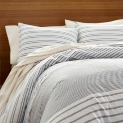 Eddie Bauer - Cooper Stripe Reversible Duvet Cover & Sham Set Beige -Baxton Studio Store GUEST 5d7b7df6 a5ed 4693 8398 7a90d06cf7ac