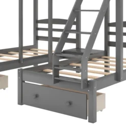 Full Over Twin & Twin Bunk Bed, Gray - ModernLuxe -Baxton Studio Store GUEST 5ed0ba04 f35b 4530 9ae5 5d4bc1becf89