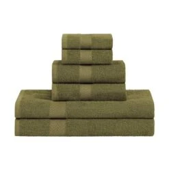 Absorbent Eco-Friendly Cotton Assorted 6-Piece Bath, Hand, Face Towel Set By Blue Nile Mills -Baxton Studio Store GUEST 5edfe8f1 3e21 4211 8ba7 117384ed8b2e