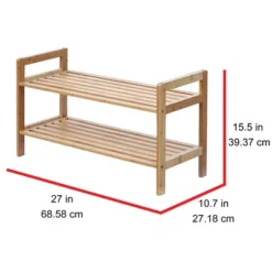 Oceanstar 2 Tier Shoe Rack, Square -Baxton Studio Store GUEST 5ee1bd90 3554 487f a433 d0408e2d9825