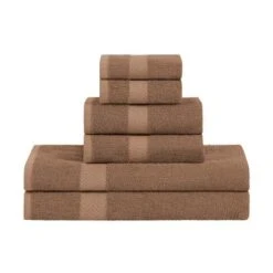 Absorbent Eco-Friendly Cotton Assorted 6-Piece Bath, Hand, Face Towel Set By Blue Nile Mills -Baxton Studio Store GUEST 5f8495a2 23cf 4ae6 8248 9f112f32a250