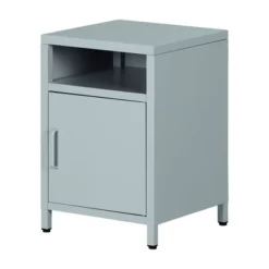 Sweedi Metal 1-Door Nightstand - South Shor -Baxton Studio Store GUEST 60975de6 9cd1 486d b734 42d041679557