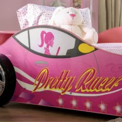 Twin Naglin Racing Car Bed With Led Headlight Pink - HOMES: Inside + Out -Baxton Studio Store GUEST 60eb3dff 373d 4489 9cb5 9b0d39d5d596