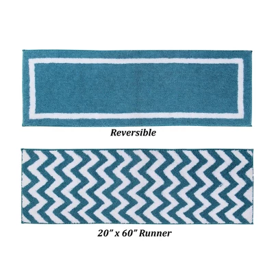 Pegasus Collection 100% Polyester Reversible Bath Rug - Better Trends 6 Pegasus Collection 100% Polyester Reversible Bath Rug - Better Trends - Image 4