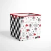 Bacati - Lumberjack Red/Black/Gray Boys Cotton Storage Box Small -Baxton Studio Store GUEST 63a8bfb6 e6f7 4f64 85e1 e6b6bc84b81f