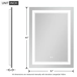 Maleah LED Bathroom Vanity Mirror With Anti-fog - The Pop Home -Baxton Studio Store GUEST 641326a8 ac88 4fa3 8330 bfca20ee9f0d