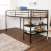 Twin Analise Metal Low Loft Bed With Desk And Storage Black - Saracina Home 1 Twin Analise Metal Low Loft Bed With Desk And Storage Black - Saracina Home -Baxton Studio Store GUEST 6696f8f7 90fc 4b6c 9166 bc9c81fa29ce
