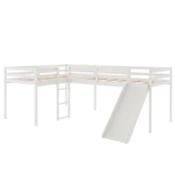 L-Shaped Twin Size Loft Bed With Ladder And Slide - ModernLuxe 14 L-Shaped Twin Size Loft Bed With Ladder And Slide - ModernLuxe -Baxton Studio Store GUEST 66bfead8 8ea2 4fdc b807 a0a720d0c033