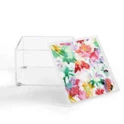 Ninola Design Spring Memories Floral Painting Acrylic Box - Deny Designs