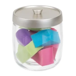 MDesign Glass Vanity Storage Organizer Apothecary Jar 17 MDesign Glass Vanity Storage Organizer Apothecary Jar -Baxton Studio Store GUEST 68693550 ea7a 4af2 b1f5 dce83ed04843