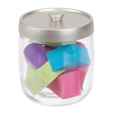 MDesign Glass Vanity Storage Organizer Apothecary Jar 7 MDesign Glass Vanity Storage Organizer Apothecary Jar - Image 5