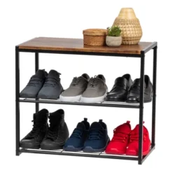 IRIS USA Stackable Metal Shoe Racks For Entryway -Baxton Studio Store GUEST 686c0aac ec75 4104 91fd 7f7c2b20d5e0