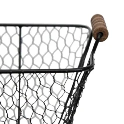 Set Of 2 Oblong Black Metal & Wood Baskets - Foreside Home & Garden -Baxton Studio Store GUEST 6922c3a1 d6c5 4bb5 9820 4ba3f5fc5e57