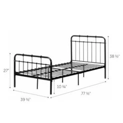 Vito Metal Complete Bed Pure Black - South Shore -Baxton Studio Store GUEST 69297d18 e824 49f6 b159 de284ec1880b
