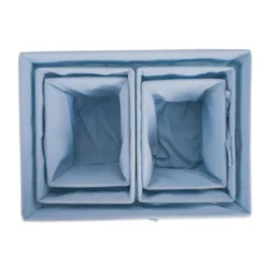 Design Imports Set Of 5 Antique White Chicken Wire Liner Baskets Denim -Baxton Studio Store GUEST 6a8be032 8453 42e8 aab7 31a89721dd86