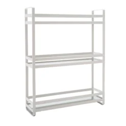 3 Tier Flat Wire Slim Vanity Tower White - Home Details -Baxton Studio Store GUEST 6ab1274e b649 4de4 8248 6b08841d29b3