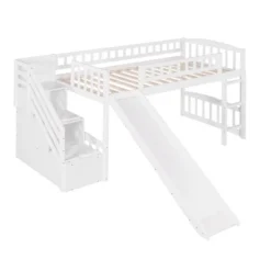 Twin Size Loft Bed With Two Drawers And Slides - ModernLuxe -Baxton Studio Store GUEST 6abb125b ec63 4bce a6f6 e8483e762de3