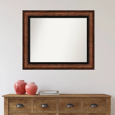 35" X 29" Non-Beveled Vogue Bronze Bathroom Wall Mirror - Amanti Art 8 35" X 29" Non-Beveled Vogue Bronze Bathroom Wall Mirror - Amanti Art - Image 6