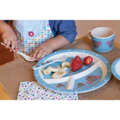 5pc Bamboo Fiber Mouse Dinnerware Set Blue - Red Rover 9 5pc Bamboo Fiber Mouse Dinnerware Set Blue - Red Rover -Baxton Studio Store GUEST 6b4b79bb d814 455c 8d84 161544e79281