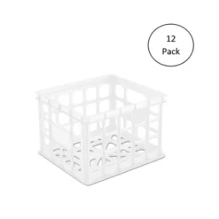 Sterilite Plastic Storage Box Crate Container For Home Or Office (12 Pack)