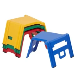ECR4Kids Linking Stools, Children's Stackable Seat, Portable Floor Table, 4-Piece -Baxton Studio Store GUEST 6bb94612 3967 4286 96db 9a539a466aef