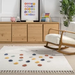 NuLOOM Marleigh Raindrop High-Low Kids Tasseled Area Rug 17 NuLOOM Marleigh Raindrop High-Low Kids Tasseled Area Rug -Baxton Studio Store GUEST 6c5159f1 b2ba 4453 ae02 51a9b7c6423d