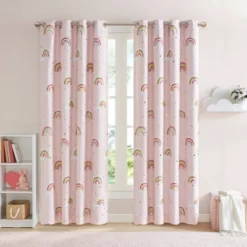Natalie Rainbow With Metallic Printed Total Blackout Window Panel Pink - Mi Zone 19 Natalie Rainbow With Metallic Printed Total Blackout Window Panel Pink - Mi Zone -Baxton Studio Store GUEST 6c7036cd 245a 481a 9a49 fe6a39d2f73b