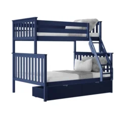 Max & Lily Twin Over Full Bunk Bed With Under Bed Storage Drawers -Baxton Studio Store GUEST 6cbbb524 417a 4f5d be17 138d198585d7